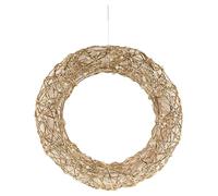 URBNLIVING 30/40cm Round Pearl Gold Black Iridescent Light Up LED Festive Decorative Christmas Wall Door Hanging Wreath Battery Operated Pre Lit Decoration Ornament Lights Xmas Décor