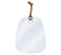 URBNLIVING 30x25cm Decorative Modern Mirror with Hanging Rope Stylish Wall Accent for Bathroom, Hallway, Living Room