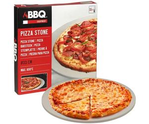 URBNLIVING 33cm 600° Round Crispy Pizza Baking Stone Ceramic Serving Tray Board for Barbecue Bakes, Serving, and Crispy Results