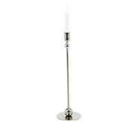 URBNLIVING 33cm Metal Taper Candle Holder - Elegant Iron Candlestick for Dining Table, Wedding Decor & Party Centerpieces (1, Silver)