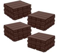 URBNLIVING 36Pc Interlocking Plastic Garden Decking Tiles, Outdoor Patio Pathway Grid, Durable & Easy Installation, No Tools Required, 33x33cm Floor Tiles, 36Pc