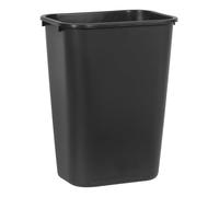 URBNLIVING 39L Large Black Office Waste Bin - Durable Rectangular Plastic Recycling Trash Can for Home, Kitchen & Workplace