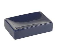 URBNLIVING 4pcs Dark Blue Ceramic Bathroom Accessory Dispenser Toilet Brush Dish Set (Soap Dish)