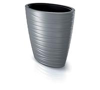 URBNLIVING 59cm Tall Freestanding Maze Effect Plastic Outdoor Flowerpot Garden Planter (Light Grey)