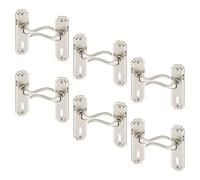 URBNLIVING 6/4 Pcs Constance Metal Door Lever Handles Set Fire Stain & Scratch-Resistant Secure Fit for All Types Interior & Exterior Doors with Easy Install Hardware Tools Handles Multipack