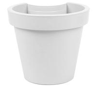 URBNLIVING 6 pcs Adjustable White Drainpipe Garden Balcony Plant Flower Pot Basket