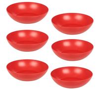 URBNLIVING 6 Pcs Durable Deep Round Plastic Dinner & Picnic Plates Multicolour Reusable Solid Colour Plates Outdoor Tableware Lightweight Portable Ideal for Camping BBQs Outdoor Events