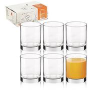 URBNLIVING 6 x Medium Short Tumbler 255ml Bormioli Rocco Cortina Tumbler Glasses