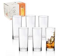 URBNLIVING 6 x Medium Tall Tumbler 275ml Bormioli Rocco Cortina Tumbler Glasses