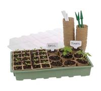URBNLIVING 67PCS Seed Starter Kit Tray With Lid Biodegradable Pots And Lightweight Design