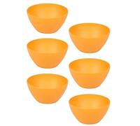 URBNLIVING 6X Small Deep Round Reusable Solid Colour Plastic Dinner Bowls