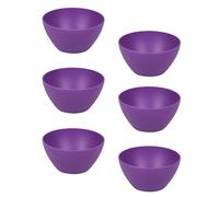 URBNLIVING 6X Small Deep Round Reusable Solid Colour Plastic Dinner Bowls