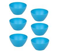 URBNLIVING 6X Small Deep Round Reusable Solid Colour Plastic Dinner Bowls