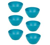 URBNLIVING 6X Small Deep Round Reusable Solid Colour Plastic Dinner Bowls