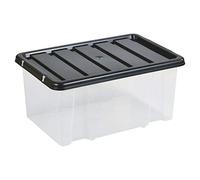 URBNLIVING 7 Liter Black Storage Box & Lid x5