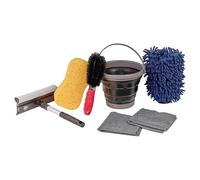 URBNLIVING 7-Piece Car Cleaning Kit with Bucket, Sponge & Wash Brush - Complete Auto Valeting Set for Interior & Exterior Care