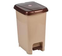 URBNLIVING 8L or 40L or 15L Slim Recycling Kitchen Step On Pedal Bin With Inner Insert Liner Pocket and Lid for Home and Office (15L Cappuccino)