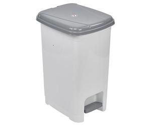 URBNLIVING 8L or 40L or 15L Slim Recycling Kitchen Step On Pedal Bin With Inner Insert Liner Pocket and Lid for Home and Office (25L White)