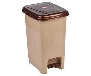 URBNLIVING 8L or 40L or 15L Slim Recycling Kitchen Step On Pedal Bin With Inner Insert Liner Pocket and Lid for Home and Office (15L Cappuccino)