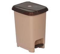 URBNLIVING 8L or 40L Slim Recycling Kitchen Step On Pedal Bin With Inner Insert Liner Pocket and Lid for Home and Office (8L Brown)