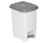 URBNLIVING 8L White Plastic Hands Free Mini Pedal Bin Recycle Trash Kitchen Bathroom Office Toilet Waste Garbage Storage Dustbin Basket