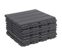 URBNLIVING 9Pc Interlocking Plastic Garden Decking Tiles, Outdoor Patio Pathway Grid, Durable & Easy Installation, No Tools Required, 33x33cm Floor Tiles