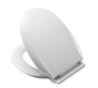 URBNLIVING Anti-Bacterial Soft Close Toilet Seat, White Durable Plastic WC Seat with Quick Release & Quick Fit Hinges, Easy Clean, Quiet Closing Lid, Universal Fit for Standard Toilets