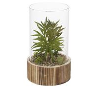 URBNLIVING Artificial Plant in Wooden Base Long Leaf