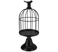 URBNLIVING Black Metal Birdcage Tealight Candle Holder - Elegant Table Centrepiece for Pillar & Tealight Candles, Space Saving Design - 30cm Height