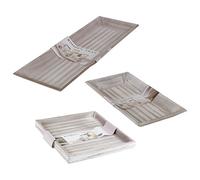 URBNLIVING Brown Large Rectangle Distressed Looking Serving Tray