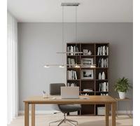 URBNLIVING Ceiling Spot Light - Modern Hanging Fixture with Satin Nickel Finish, Adjustable Heads, LED Bulbs Included - Indoor Lighting for Kitchen, Living Room, Dining Area (Spot Light Shade)