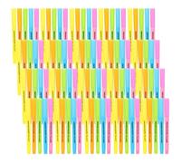 URBNLIVING Chisel Tip Highlighters Set, Quick-Dry, Smudge-Resistant, Ideal for School, Office, Notes & Colour-Coding, 5 Bright Colours (Pink, Orange, Yellow, Blue, Green) - Pack of 100