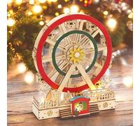URBNLIVING Christmas Decoration Light-Up Spinning Ferris Wheel LED Ornament, 30cm Holiday Decor, Festive Xmas Gift, Colorful Rotating LED Lights, Unique Winter Display, Indoor Decoration