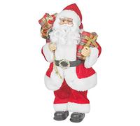 URBNLIVING Christmas Santa Standing Xmas Tree Decoration Festive Decor Figurine Ornament (Red, Small)