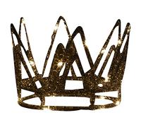 URBNLIVING Christmas Tree Ornaments Hanging Light up LED Crown Decor Holiday Festive Fun (Gold)
