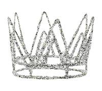 URBNLIVING Christmas Tree Ornaments Hanging Light up LED Crown Decor Holiday Festive Fun (Silver)