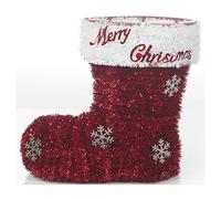 URBNLIVING Colourful Decorative Christmas Storage Baskets, Novelty Sleigh or Boot Design Window Display Items for Xmas, Available in 2 Designs (Boot)