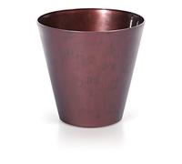 URBNLIVING Corten Steel Concrete Effect Flower Plant Pot Indoor Outdoor Garden Planter Set (1, Short 25cm)