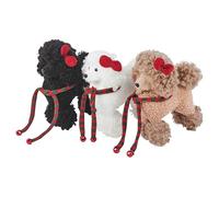 URBNLIVING Cute Poodle Puppy Plush Toy - Soft Christmas Décor Stuffed Dog for Kids for Boys and Girls - Assorted Designs (22 CM)
