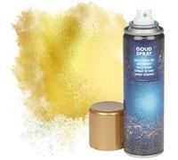 URBNLIVING Decorative 150ml Gold Lacquer Spray Paint Bottle Festive Metallic Colour Decor Creative Dazzling Effect to Your Hobby Art and Craft Use