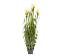 URBNLIVING Decorative Artificial Plants in Pots 85 x 10 cm / 104 x 20 cm - Green Top Feather Grass & Dandelion (2 x 104 cm Top feather Grass)
