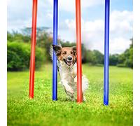 URBNLIVING Dog Obstacle Training Pole Portable Equipment Set Kit Agility Weave Poles (Slalom Set)