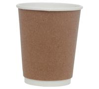 URBNLIVING Double Wall Disposable Hot Drink Cups - Ideal for Coffee Hot Chocolate Tea - Hot Coffee Tea Drinking Cup 50-500 x 8/12/16 Oz
