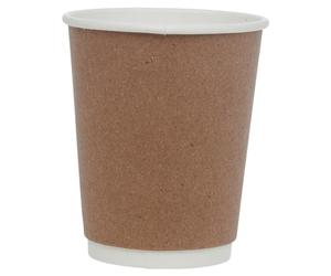 URBNLIVING Double Wall Disposable Hot Drink Cups - Ideal for Coffee Hot Chocolate Tea - Hot Coffee Tea Drinking Cup 50-500 x 8/12/16 Oz
