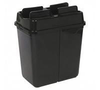 URBNLIVING Duo Kitchen Bin Double Waste Separation Recycling Garbage Can 2 Compartments With Base Connectors (Black, 100 L)