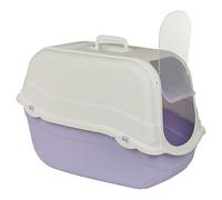 URBNLIVING Enclosed Cat Litter Box - Extra Large Hooded Tray with Filter, Scoop & Carry Handle - Easy Clean, Odor Control, Secure Flap Door for Cats, 8 Color Options