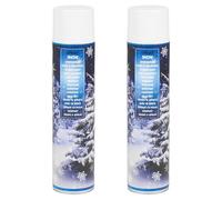URBNLIVING Fake Snow Spray 600ml - Artificial White Snow for Christmas Tree, Window, Wreath & Festive Décor Set of 2