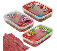 URBNLIVING Fizzy Sour Candy Belts - Halal & Vegan, 300g Resealable Tub - Choose Cola, Strawberry, or Tutti Frutti - Sweet & Tangy Treats for Parties, Gifts or Snacking