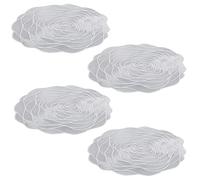 URBNLIVING Flower Design PVC Placemats Washable Dining Table Mats, Floral Wedding Decorative Place Mats Coaster Set, Heat Resistant & Easy Clean Durable Tableware