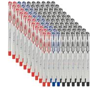 URBNLIVING Gel Pens Bulk Pack, 0.5mm Fine Tip, Smooth Gel Ink, Comfort Grip, Ideal for School, Office, Colour-Coding, Editing, Study & Daily Writing, 100 Pcs (Assorted Ink 60 Black, 20 Blue, 20 Red)